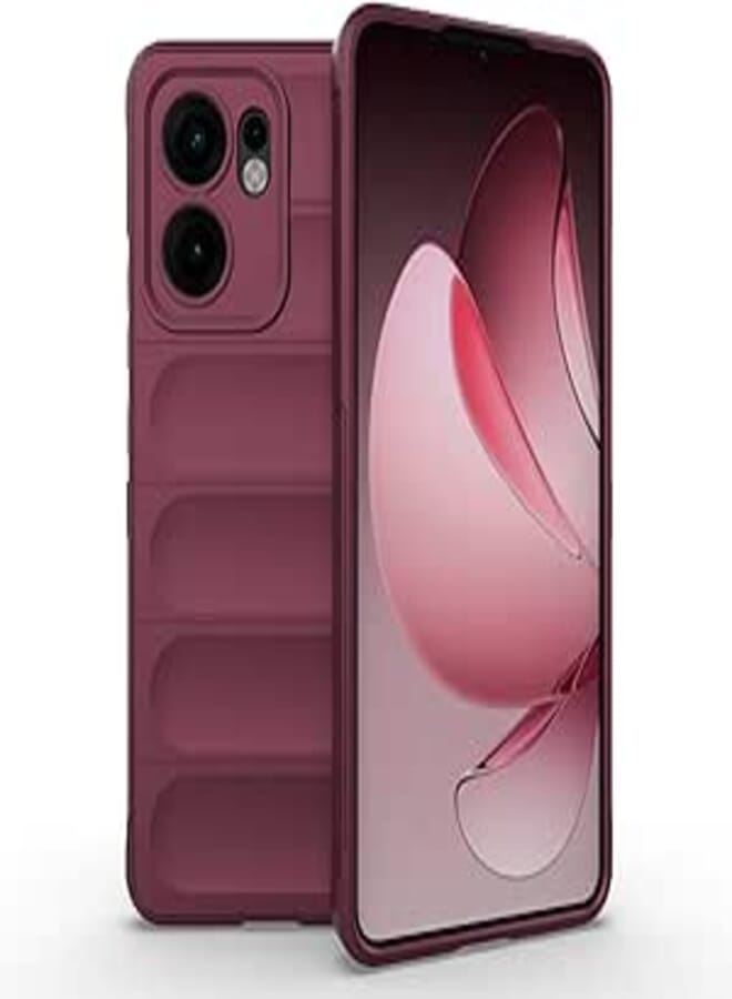 Fascination phone case compatible with oppo reno 13F global Magic Shield TPU + Silicone Shockproof Phone Case For oppo reno 13F (wine red)